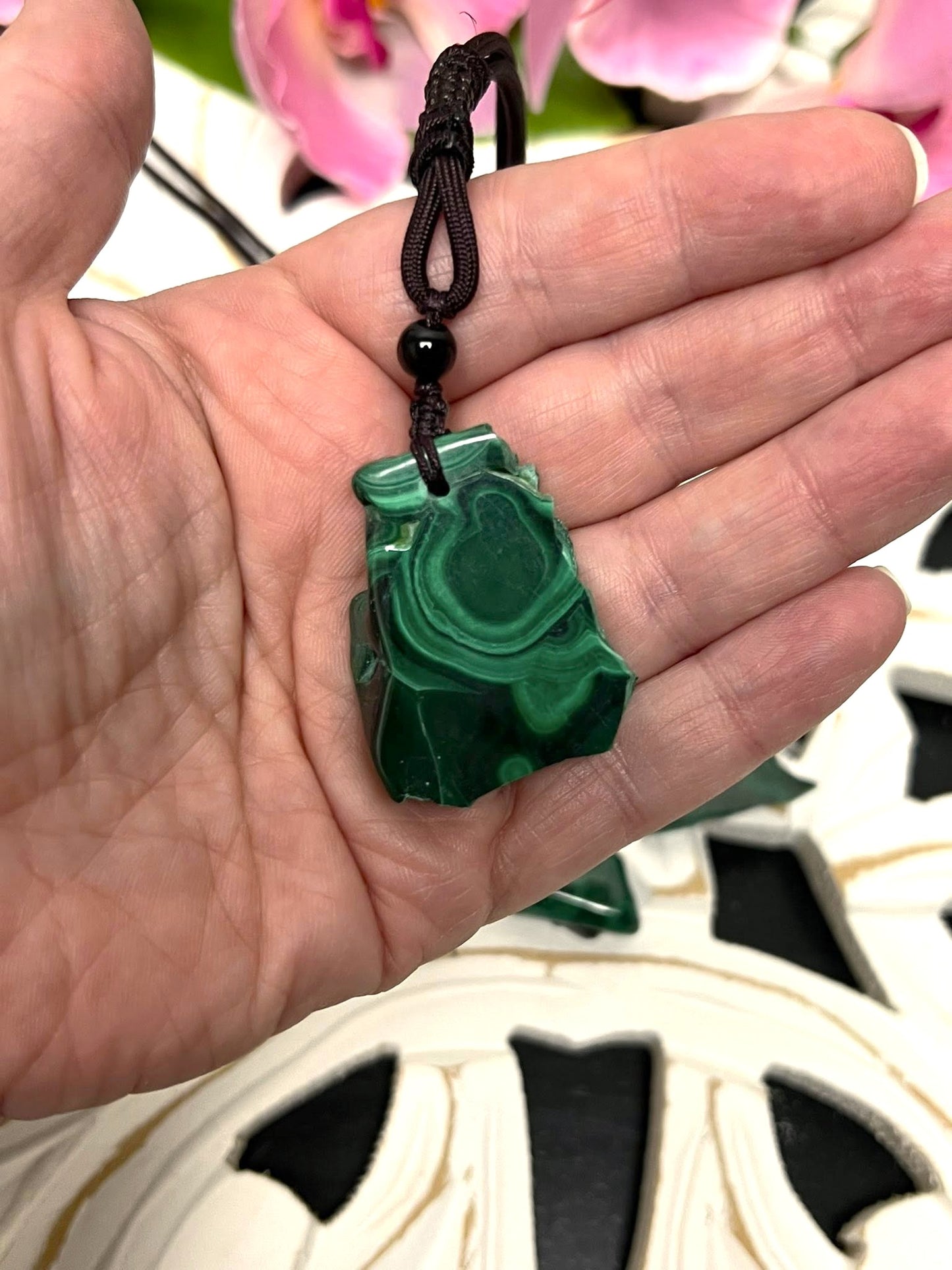 Malachite Slab Necklace