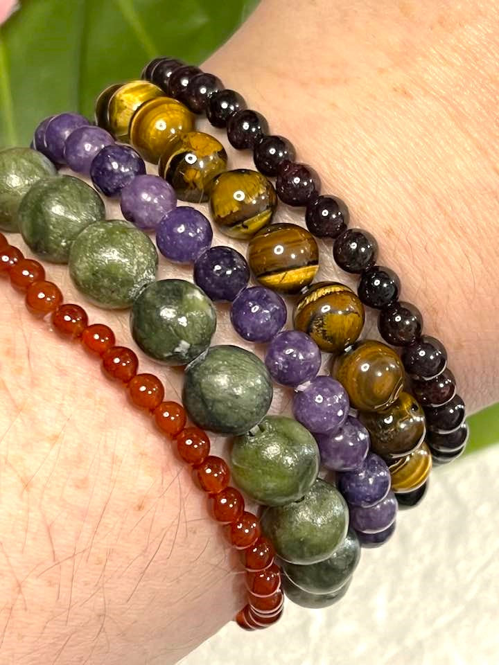 Intuitively Chosen Natural Stone Beaded Bracelet Stacking Bundle