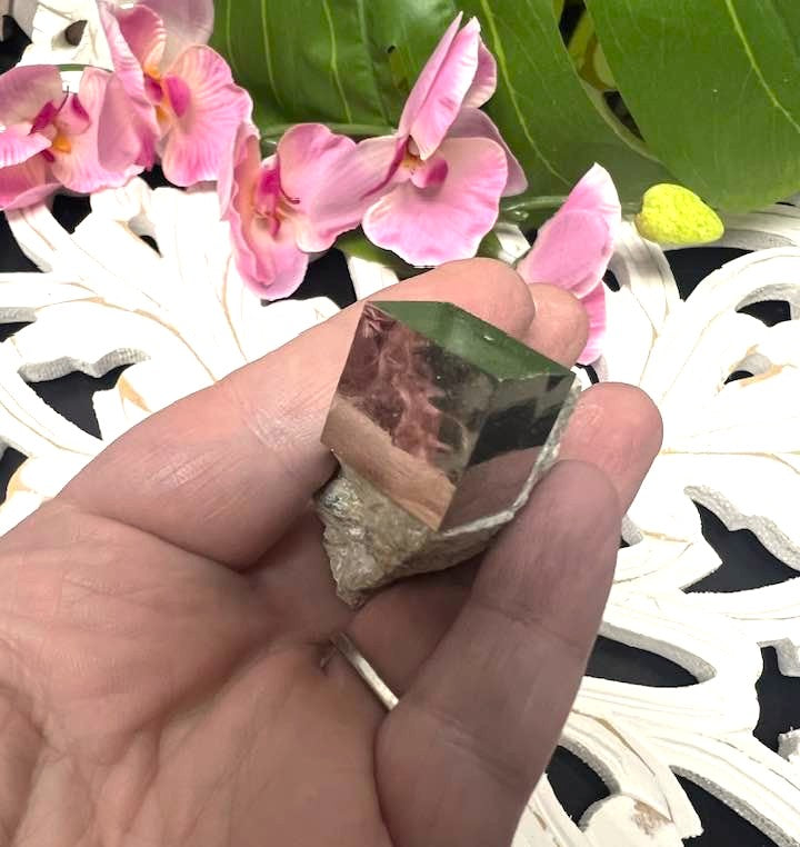 Cubic Pyrite on Matrix for Abundance