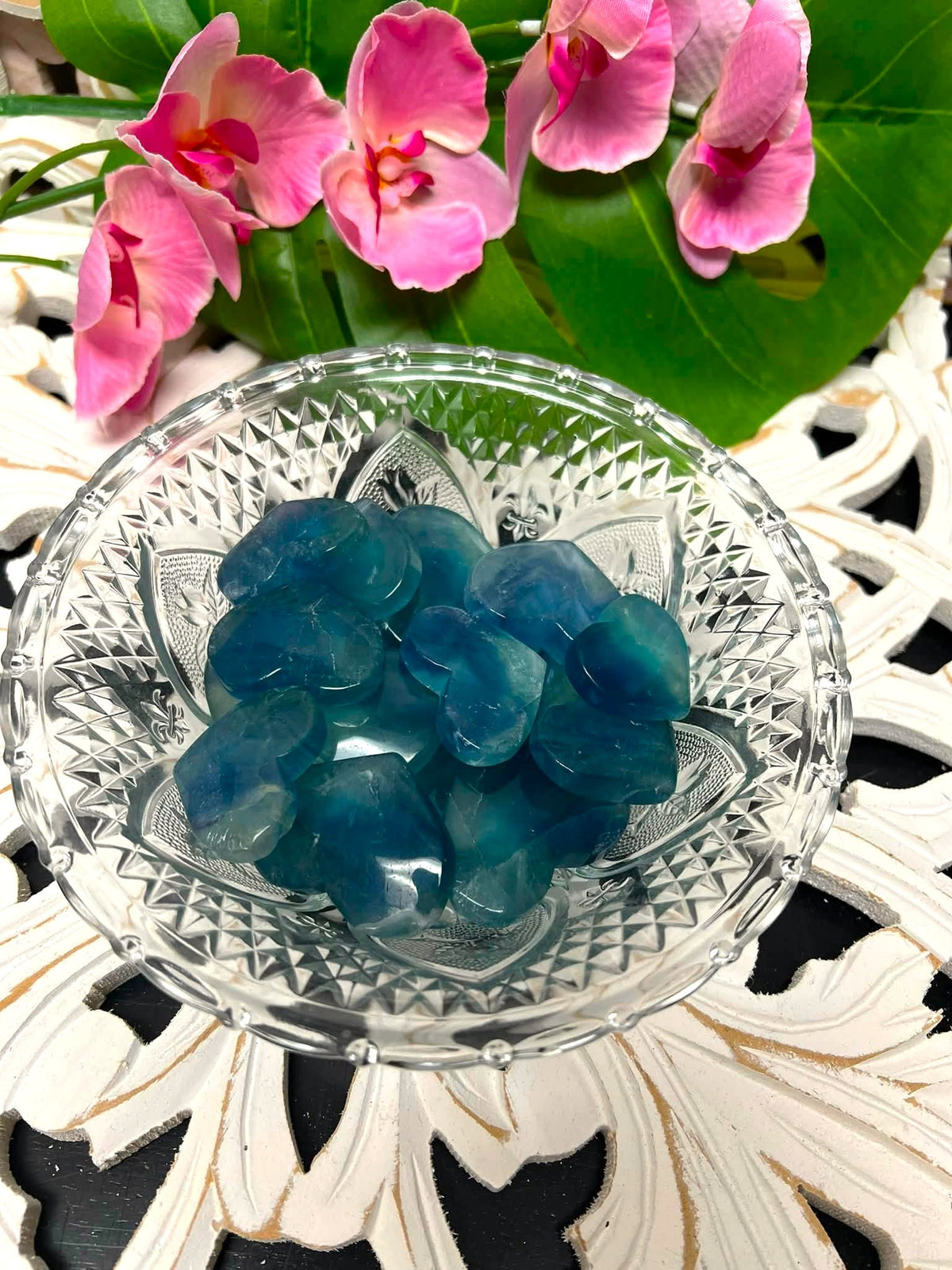 Blue Fluorite Heart for Clear Love