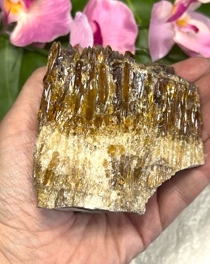 Amber Calcite Chunk for Manifestation