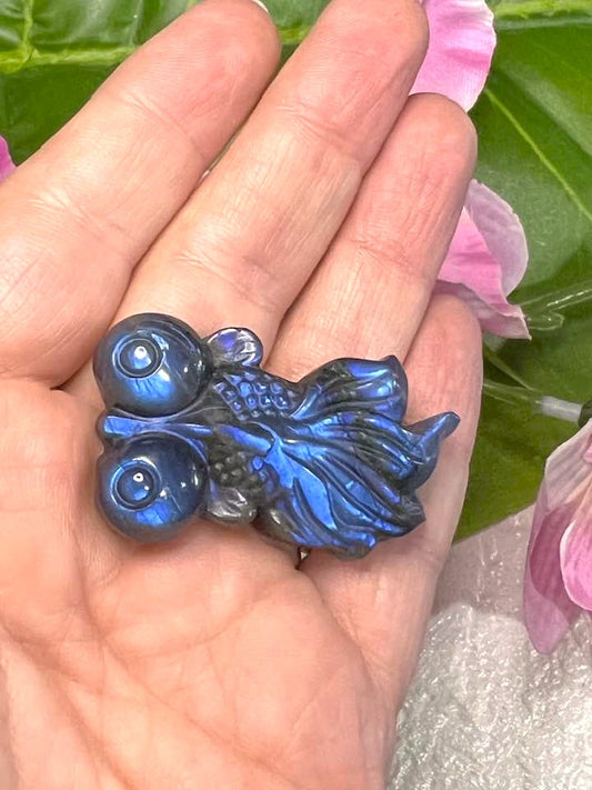 Goldfish Carving in Labradorite