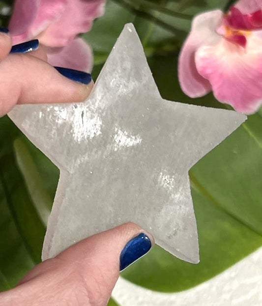 White Selenite Star