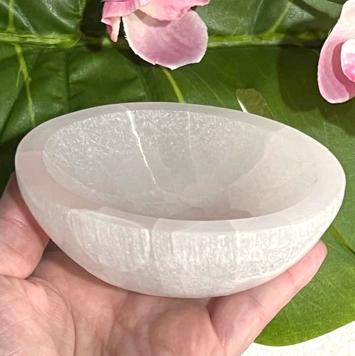 White Selenite Bowl