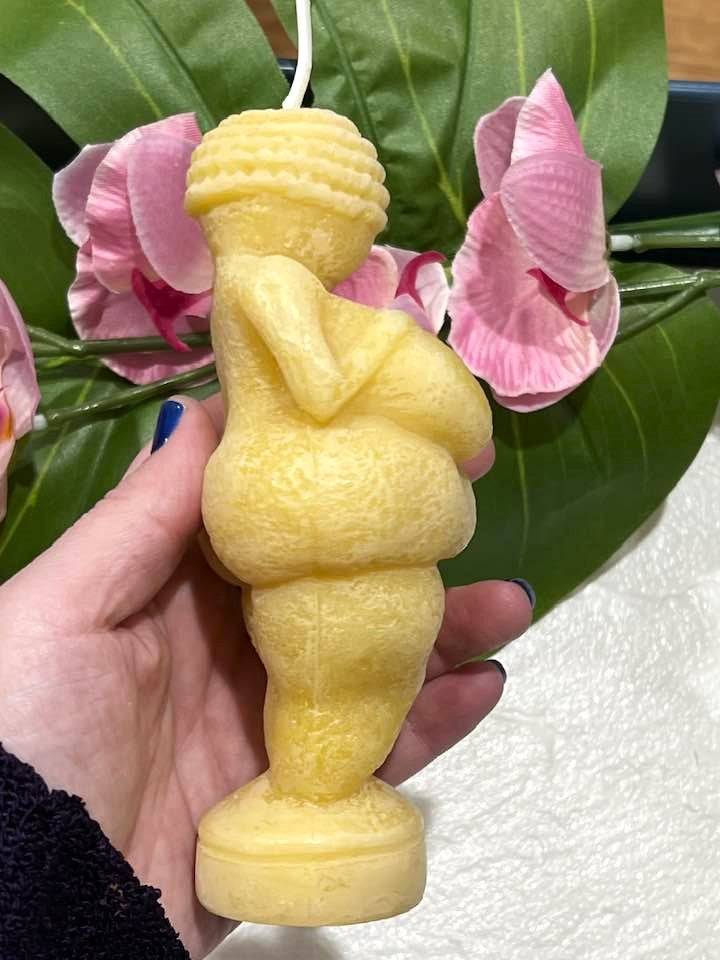 Beeswax Goddess of Fertility "Woman of Willendorf" Candle