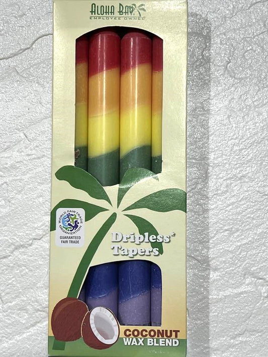 Rainbow Taper Candle Set of 4