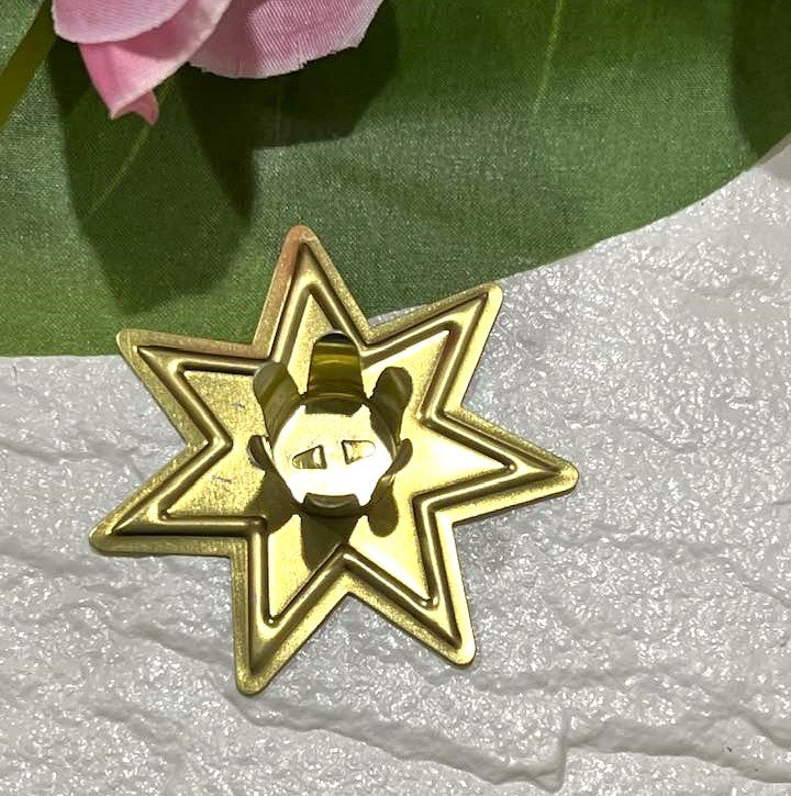 Seven Pointed Star Chime Spell Candle Holder in Silver or Gold
