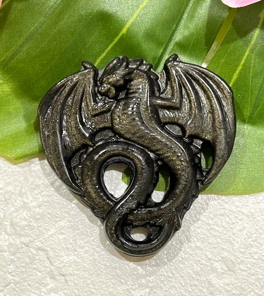 Gold Sheen Obsidian Dragon