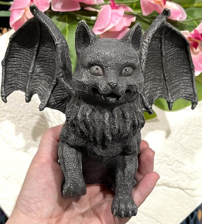 Vampire Gargoyle Cat Candle Holder