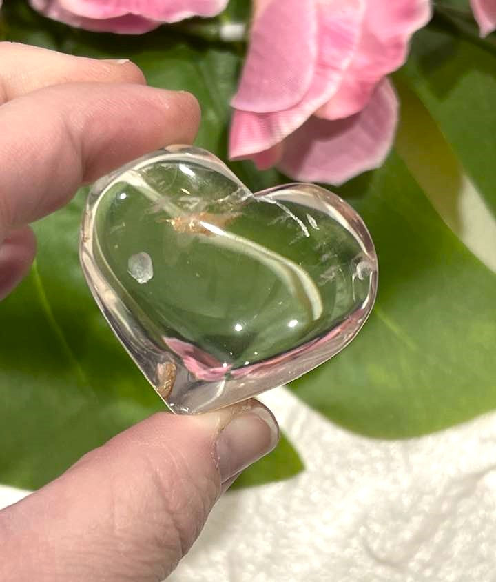 Super Clear Quartz Palm Heart