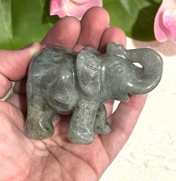 Large Labradorite Elephant