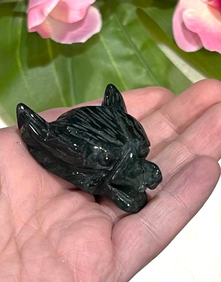 Moss Agate Wolf (Large)