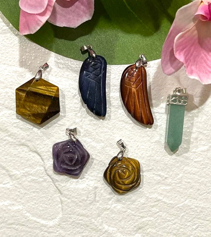 Natural Stone Charm Pendant a variety of stones and shapes