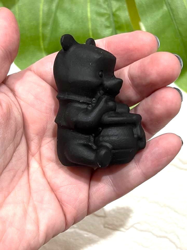 Winnie the Pooh in Black Obsidian