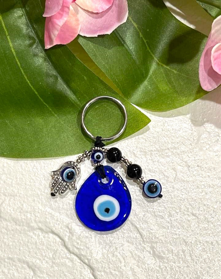 Hamsa Evil Eye Keychain