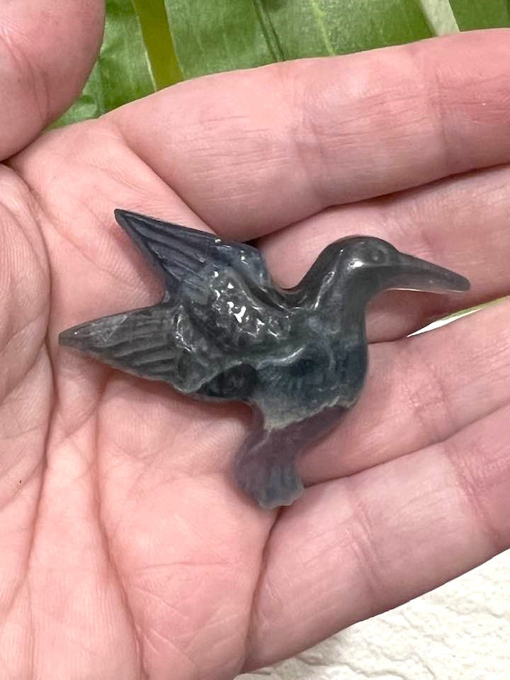 Hummingbird in Yellow Calcite or Fluorite