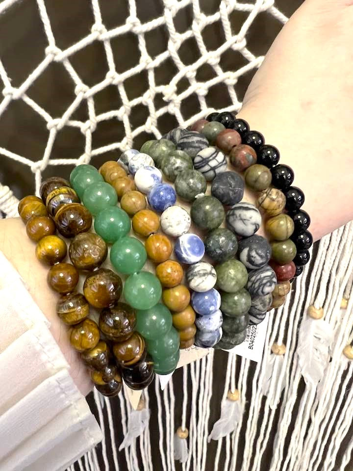 Larger Sized Bracelets in a Variety of Stones