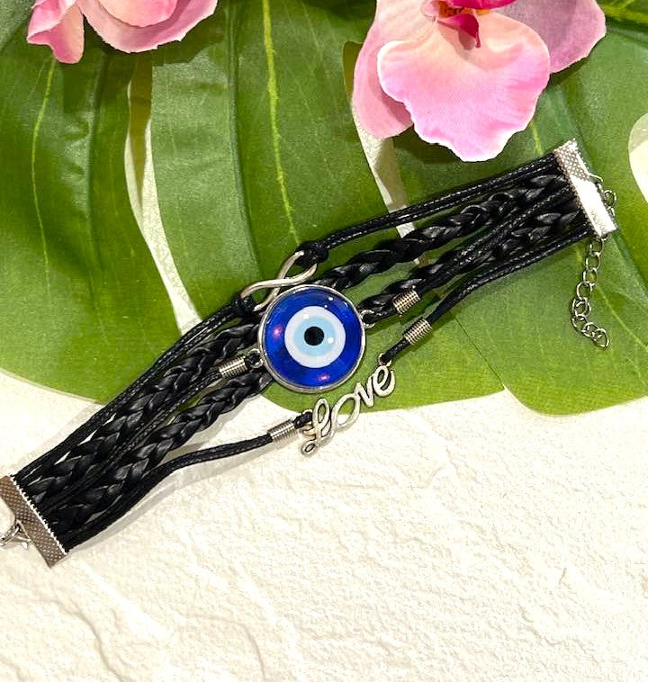 Evil Eye Bracelet with Infinity and Love