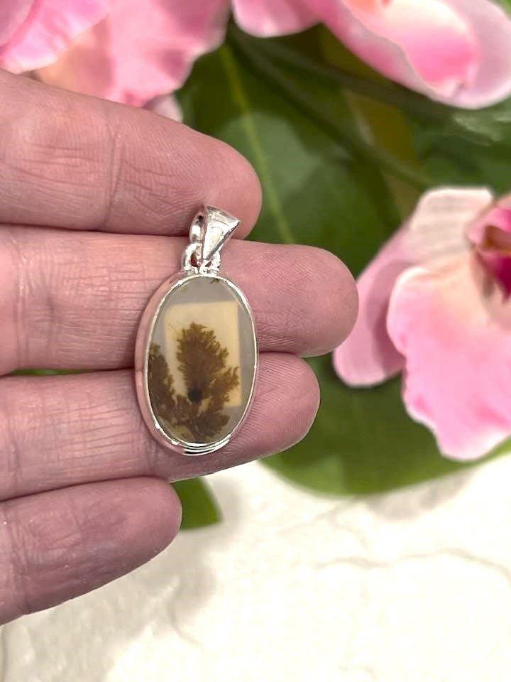 Sterling Silver Dendritic Agate Pendant Collection