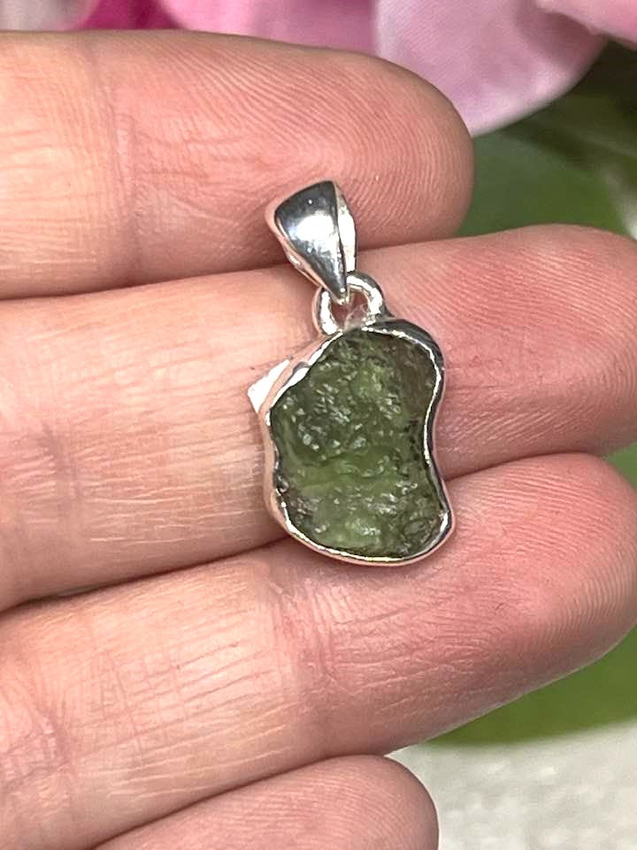 The Moldavite Tektite Sterling Silver Pendant Collection for Transmutation and Rapid Spiritual Growth