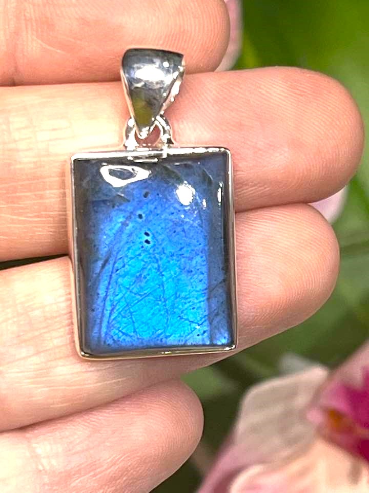 The Blue Flash Labradorite Sterling Silver Pendant Collection for Transformation and Psychic Abilities