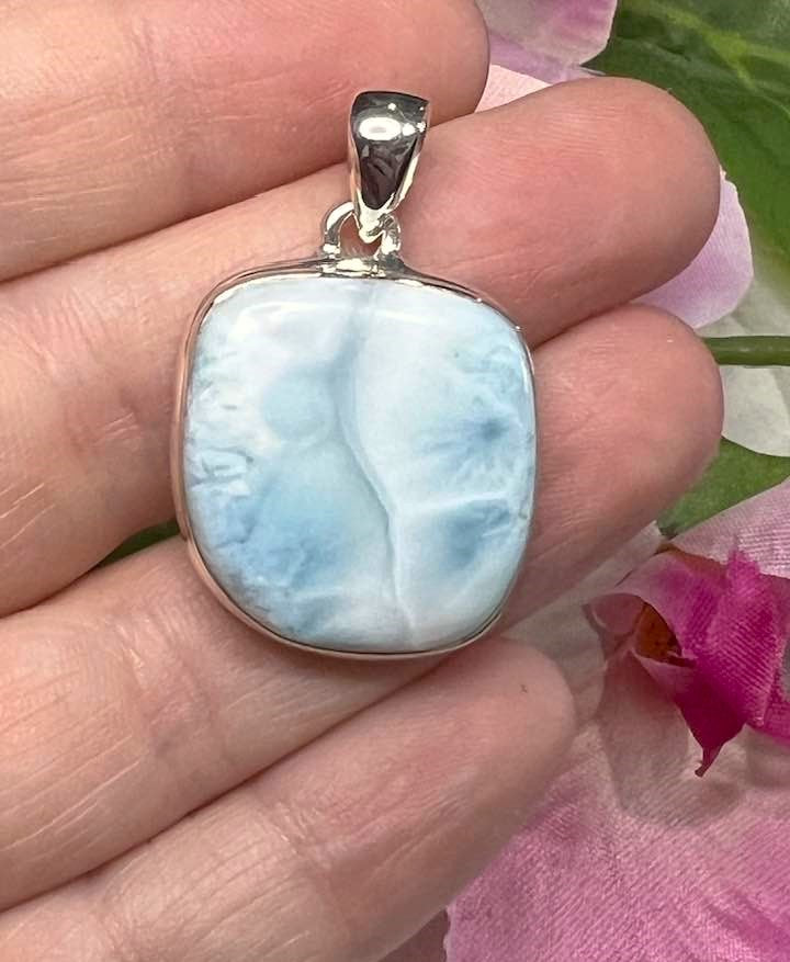 Larimar Sterling Silver Pendant Collection for Connection and Alignment