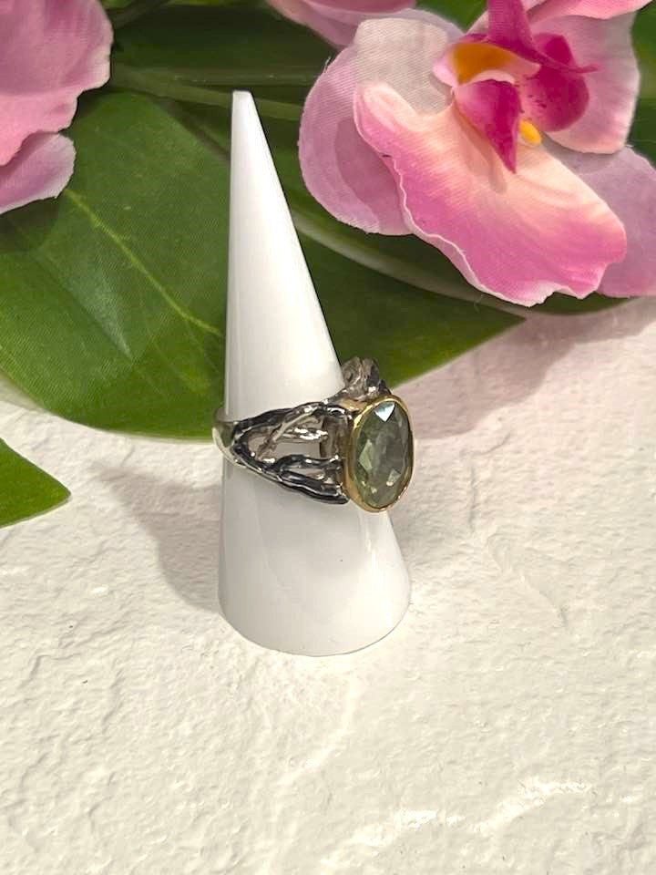 Artisan Turkish Silver .925 Ring with Yellow Citrine