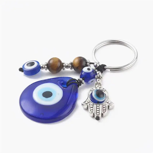 Hamsa Evil Eye Keychain